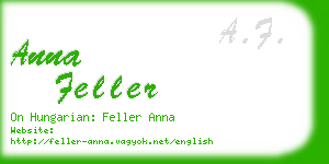 anna feller business card